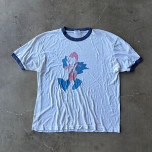 VINTAGE 80S BUDWEISER BUD MAN BEER RINGER T-SHIRT FADED GRAPHIC RETRO MENS XL